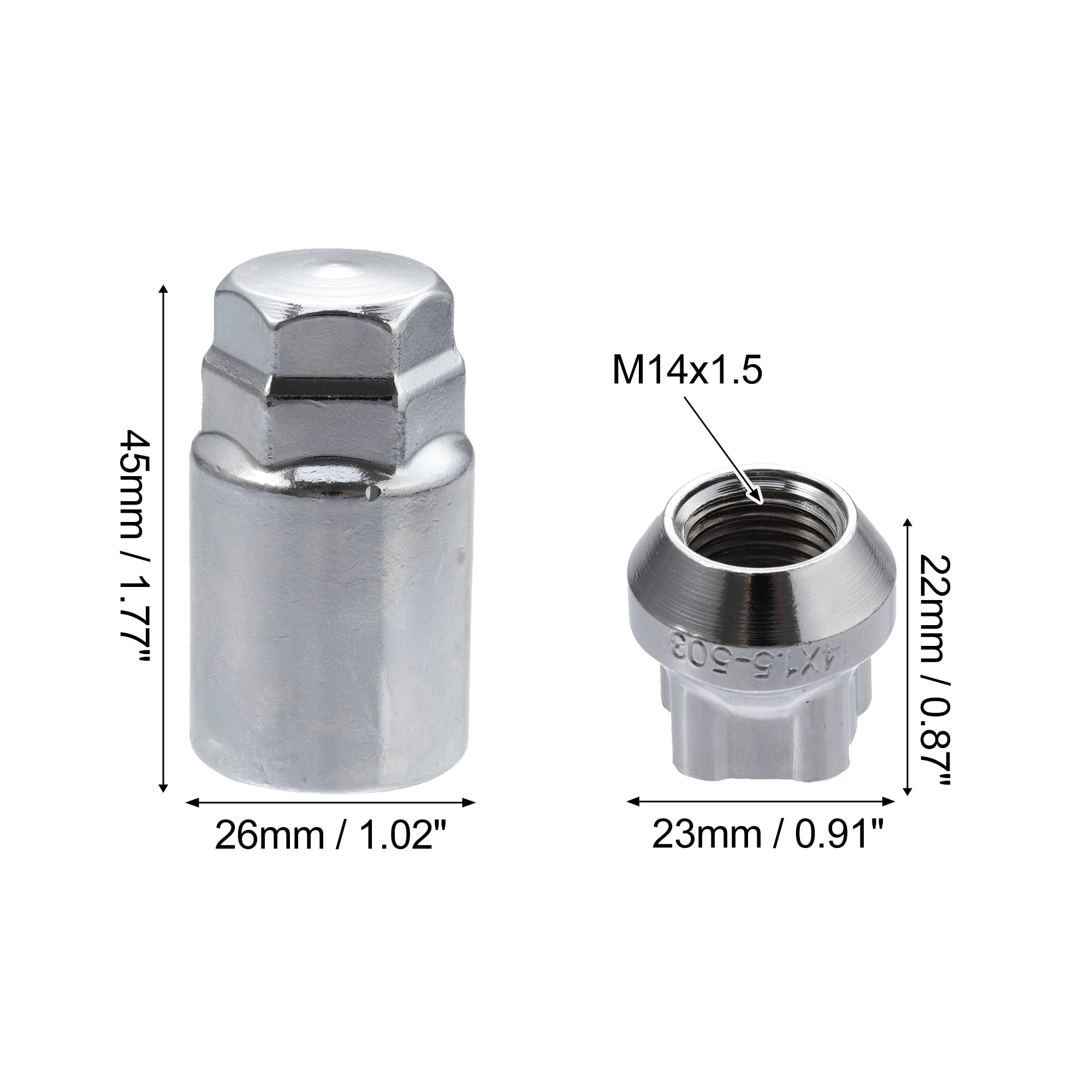 Unique Bargains M14x1.5 Car Wheel Lock Lug Nuts Set Anti Theft for Tesla Model