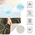 thumbnail image 3 of Yayeee Bath Rug for Bathroom Floor Non Slip Rectangle Fluffy Soft Absorbent Mat, 16"x24", Black Flower Pattern, 3 of 7