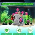 thumbnail image 4 of SLOCME 10 Pcs Aquarium Rock Cave & Plants Set – Colorful Plastic Aquarium Plants Fish Tank Decorations, Ceramic Betta Fish Hideout Breeding Shelter, 4 of 8