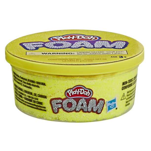 PlayDoh Foam Yellow Single Can of NonToxic Modeling Foam Walmart