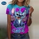 thumbnail image 5 of Camiseta estampada de Mickey Mouse de Disney para mujer, top de manga corta, disfraz de calle, divertida, Y2k, cara grande, verano, 5 of 5