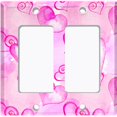 thumbnail image 6 of Metal Light Switch Plate Cover Purple Pink Watercolor Love Hearts LOV010, 6 of 13