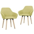 thumbnail image 1 of vidaXL Dining Chairs 2 pcs Green Fabric, 1 of 4