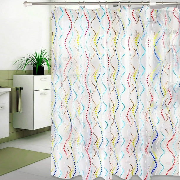 Mildew Resistant Shower Curtain AntiBacterial HeavyDuty Waterproof