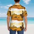 thumbnail image 4 of Balery Western Cowboy Ranch Camisas hawaianas de manga corta para hombre, camisas playeras de corte holgado, camisas de vacaciones con botones,3X-Large, 4 of 7