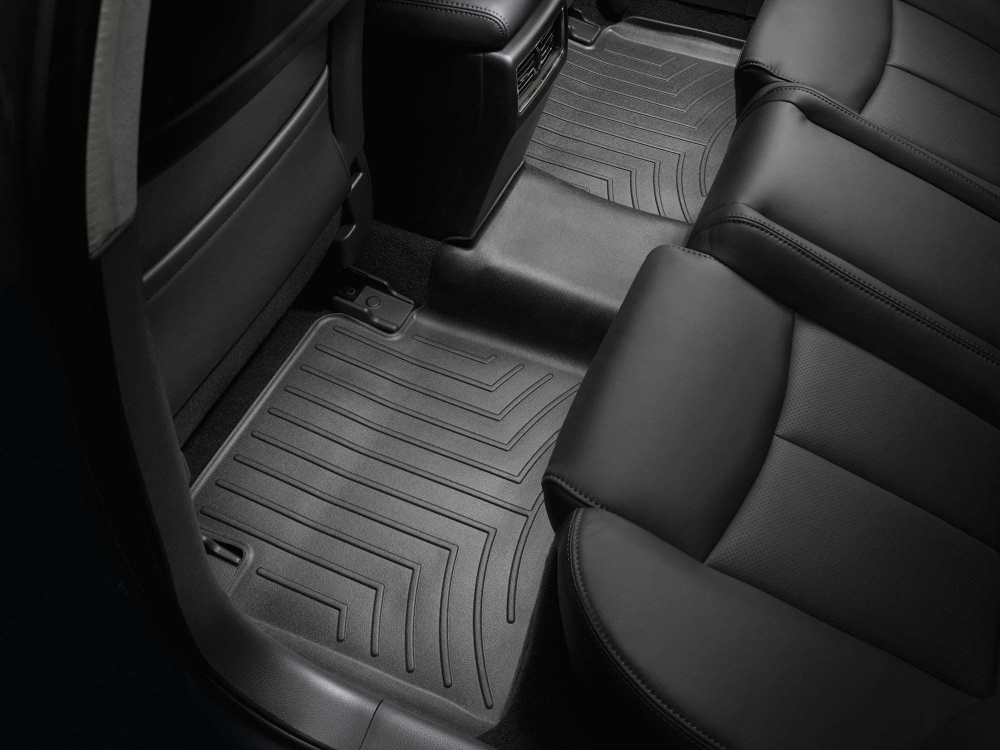 WeatherTech Custom Fit FloorLiners compatible with 2009-2014 Nissan Maxima - 2nd Row, Black
