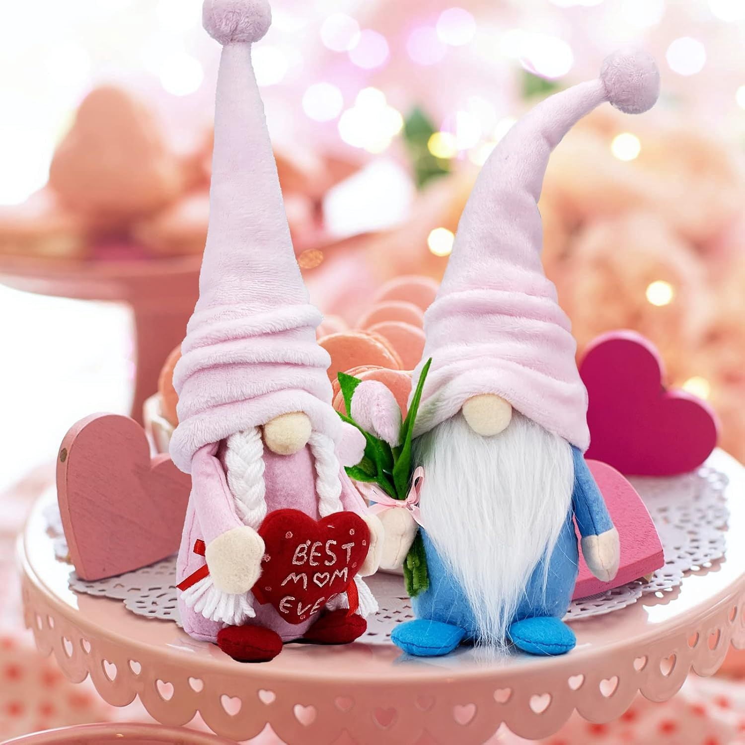 Set of 3 Hocus Pocus Witch Gnomes with Brooms for Rustic Halloween Decor