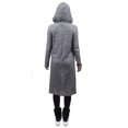 thumbnail image 3 of SAY Styles All Your Women Heather Knitted Soft Open Front Long Hooded Cardigan Sweater 2 Colors (Small, Grey), 3 of 5