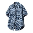 thumbnail image 4 of RUTAYY Men's Shirts Casual Short Sleeve Turndown Collar Leopard Print Button Down Summer Outdoor Party Vacation Beach Blouse, 4 of 5