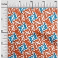 thumbnail image 2 of oneOone Georgette Viscose Orange Fabric Abstracts Sewing Material Print Fabric By The Yard 42 Inch Wide, 2 of 4