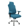 thumbnail image 3 of Computer Chair Cover, Fleece Material Breathable Soft Chair Seating Cover Set  For Home For Businessman Peacock Blue,Black,Navy Blue, 3 of 8