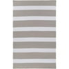 2' x 3' Nautical Highlife Heather Gray and White Shed-Free Area Throw Rug