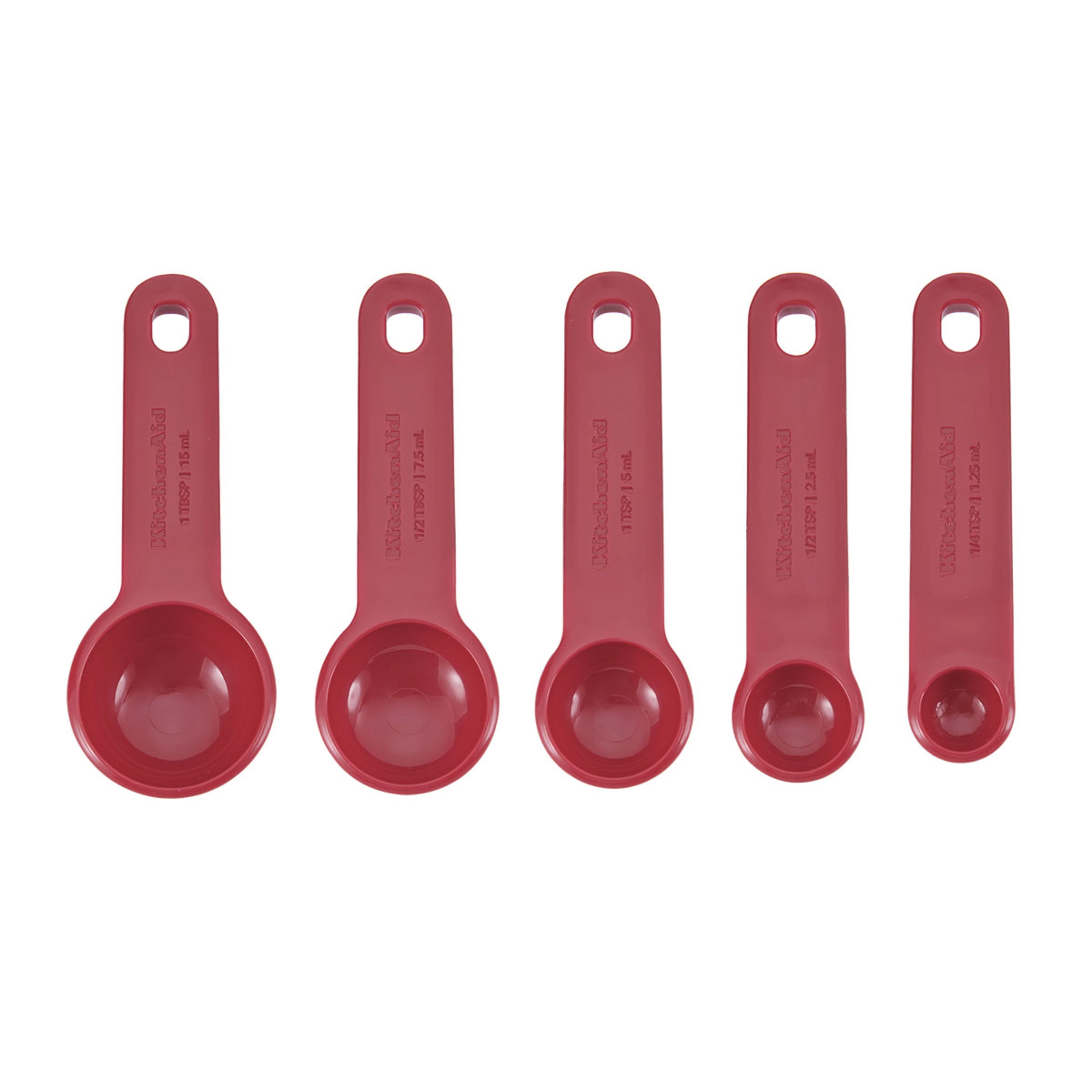 Kitchenaid Universal Set of 5 Measure Spoon Red