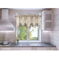 thumbnail image 5 of 1-Piece Solid Faux Silk Swag Waterfall Ascot Window Curtain Valance w/Tassels Trim Rod Pocket 55" x 18" Wave, 5 of 5