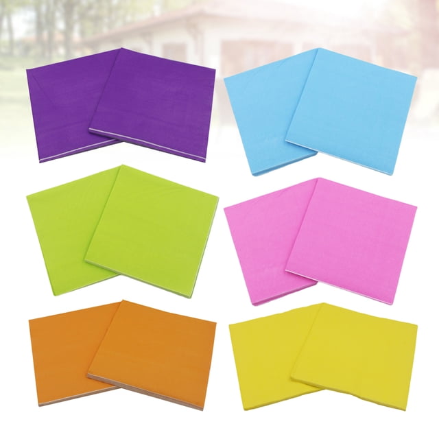 Minkissy Square Dinner Napkins Paper 6 Packs 20 Sheets Per Pack for Home Use