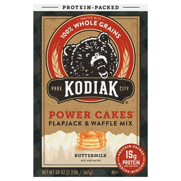 Kodiak Cakes Power Cakes 15g Protein Flapjack & Waffle Mix - Buttermilk, 20 oz (Package May Vary)