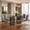 Table with 6 Dark Gray Chairs, variant on Sumdeal 5-Piece Oval Glass Dining Set, Seats 4, White Faux Leather Chairs