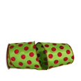 thumbnail image 1 of Reliant Ribbon 92308W-601-10F Rouge Points Paillettes Valeur Filaire Bord Ruban - Citron Vert et Rouge - 4 Po x 10 yards, 1 of 1