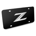 thumbnail image 2 of Nissan 370Z Z 3D Brush Metal Look Logo Black Stainless Steel License Plate, 2 of 5