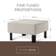 thumbnail image 6 of Open Box Maven Lane Lena Contemporary Upholstered Ottoman with Refined Black Wood Finish, 6 of 7