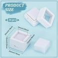 thumbnail image 2 of 36 pc 36 Pack Gemstone Display Box White Acrylic Diamond Display Case Jewelry Box Container with Clear Lids White Sponge 0.8x0.6" for Gems Coins Diamond Gift Packing, 2 of 9