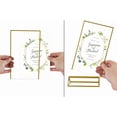 thumbnail image 4 of Acrylic Sign Holders x in Gold Picture Frame Table Number Wedding Holder Vertical Photo Stand Double Sided Menu Recipe Restaurant Reserved Display Centerpieces Bulk Frames, 4 of 7