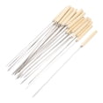 thumbnail image 3 of Dayesque 25-Piece Stainless Steel BBQ Skewers Set with Comfortable Wooden Handles, Reusable Grilling Tools for Meat, Veggies, Outdoor Cooking, 3 of 8
