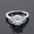 thumbnail image 3 of solitaire jewels 3.00CT Round Moissanite 3 Stone Engagement Ring For Women, 10K White Gold, 3 of 8