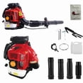 thumbnail image 2 of 900 CFM Leaf Blower, Gas Blower, Gas Leaf Blower for Lawn Care, Backpack Blower, 1 Set Leaf Blower 2-Stroke Engine Multi-Purpose 80CC High Strength Snow Blower for Outdoor, 2 of 10