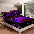 thumbnail image 2 of Full Size Gamer Fitted Sheet ,Gaming Bedding Sets Teens,Gamepad Console Gamer Bed Sheets Video Game Room Decor,Black Purple Pink Tie Dye Bed Cover, 2 of 5