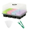 thumbnail image 2 of JingChun Clearance Under $2.00 Seed Tray Kit 12 Cells Trays with Humidity Dome and Base Greenhouse Growing Trays Reusable Seed Germination Tray with Garden T, 2 of 9