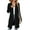 Black, variant on Coglid Long Open Front Knitted Cardigans for Womens Solid Color Ribbed Cardigans Textured Pattern Casual Fall Cardigans for Womens