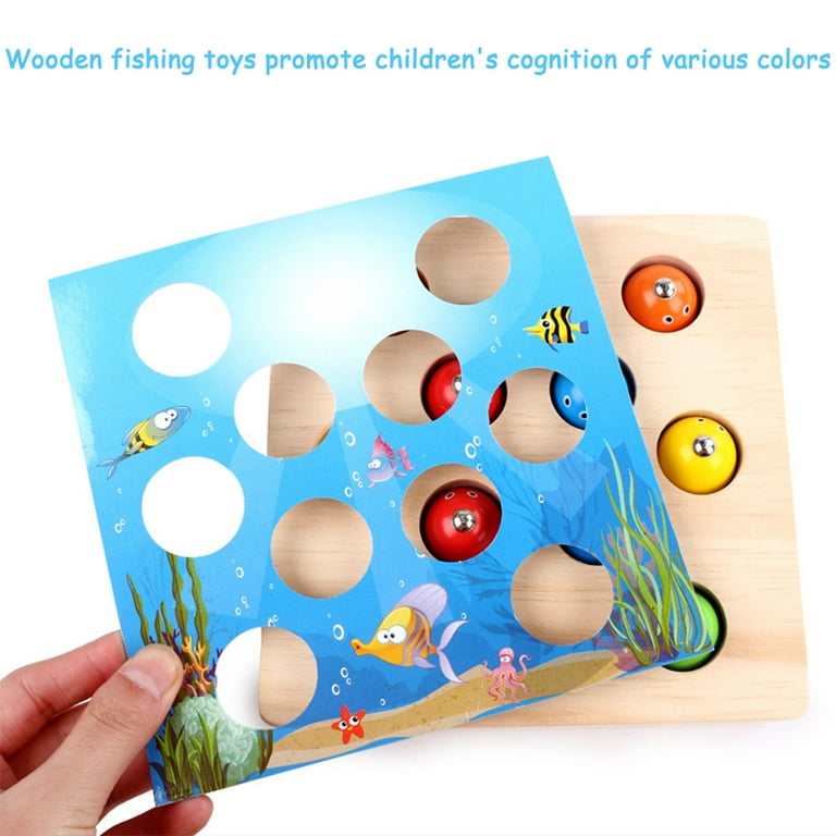 Fishing Game Fine Motor Skill Learning Magnet Fishing Pole Fishes