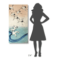 thumbnail image 3 of Global Gallery's 'Cranes Flying (detail)' by Ando Hiroshige Stretched Canvas Wall Art, 3 of 3