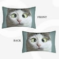 thumbnail image 4 of Bingfone Funny Cat Standard Size Pillowcase, Long Staple Pure Cotton Envelope Closure Pillow Cover,20"X30", 4 of 9