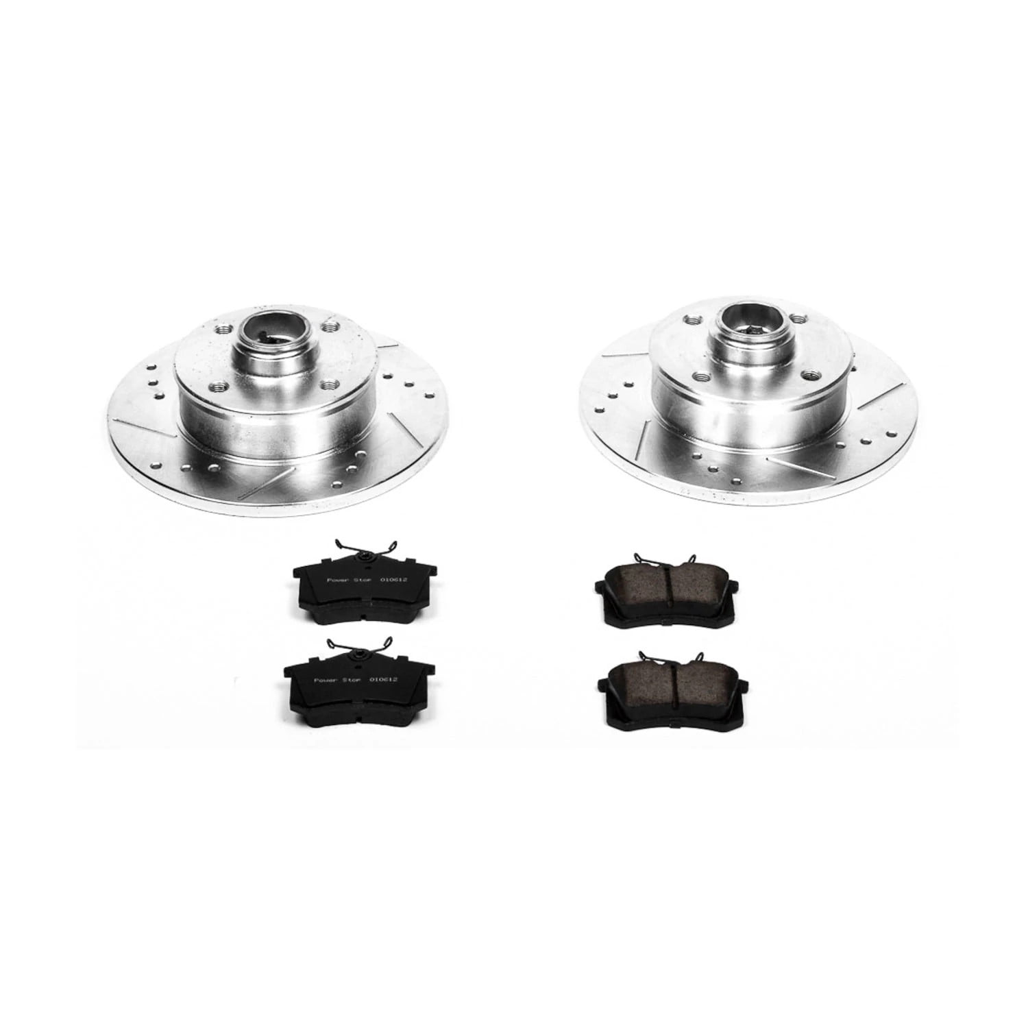 PowerStop Rear Z23 Evolution Sport Carbon-Fiber Ceramic Brake Pad and Drilled & Slotted Rotor Kit Fits: VOLKSWAGEN Select Models K370