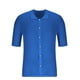 thumbnail image 3 of Camisas de Manga Corta Casual de Color Sólido de Punto Hueco Girar Cuello, Camisas Casuales para Hombre para el Verano, 3 of 7