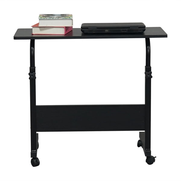 Alvantor Rolling Desk Adjustable Height Side Table P2 Chipboard Steel Black