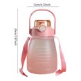 thumbnail image 4 of Copa De Agua 1300ml Paja Big Belly Cup Color degradado Taza de plástico Cute Sports Kettle (rosa), 4 of 8