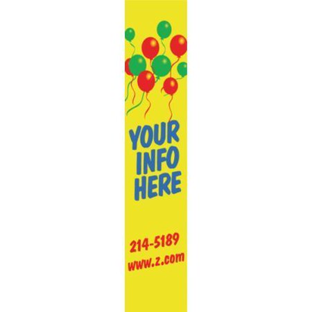 Semi Custom Vertical Banner With Balloons 4 X 20 Walmart Com