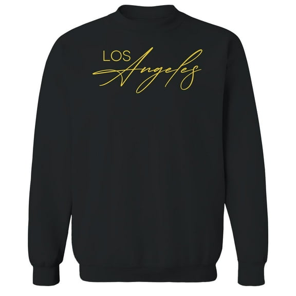 Los Angeles Humor Graphic Black Men's Crewneck Sweatshirt