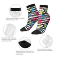thumbnail image 3 of Uemuo Trendy Colorful Pineapples 1 Printed Crew Socks, Moisture-Wicking Socks, Athletic Socks for Men Breathable Cushion Socks Casual Sport Socks for Running Traveling, 3 of 6