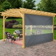 thumbnail image 1 of Covers & All Rideau Extérieur Transparent 12 Oz en Vinyle, Rideaux d'Extérieur pour Patio, Bâche Imperméable et Résistante aux Intempéries avec Oeillets en Laiton pour Pergola, Véranda, Gazebos, Balcon (8 H X 10 L Pieds Gris), 1 of 5
