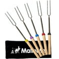 thumbnail image 1 of Palitos para asar malvaviscos MalLome, 32 cm, acero inoxidable, paquete de 5, 1 of 9
