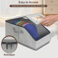 thumbnail image 2 of Stackable Hat Storage for Baseball Caps, Hat Storage Boxes for Closet, Holds up to 12 Caps with Cardboard, Hat Organizer for Women & Men(Two Clear Window) (Grey 1PC), 2 of 8