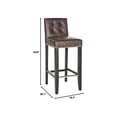 thumbnail image 2 of Safavieh Thompson Bar Stool-Color:Cherry Mahogany/Brown, 2 of 5