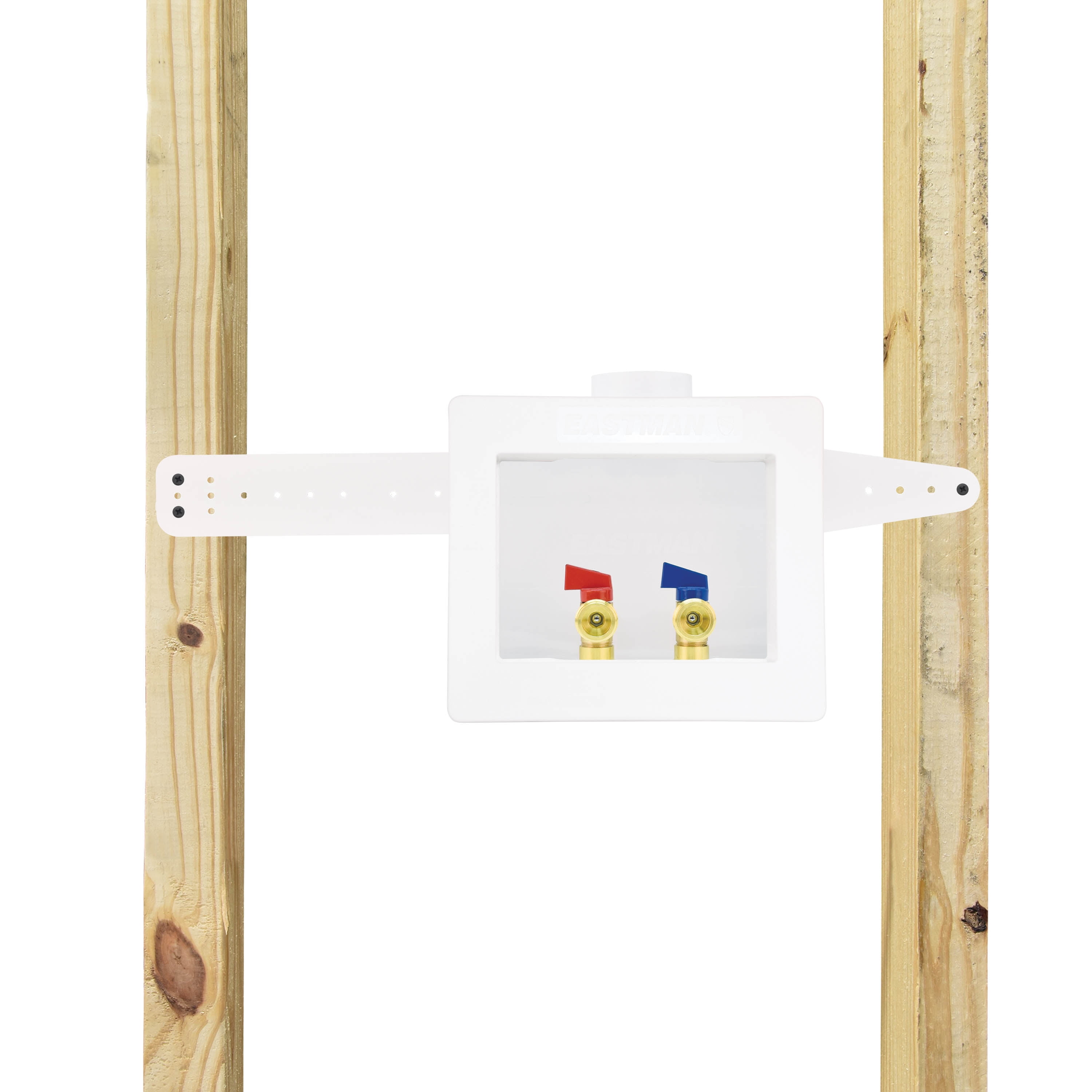 Eastman 60244 Dual Drain Washing Machine Outlet Box, 1/2 inch CPVC, White