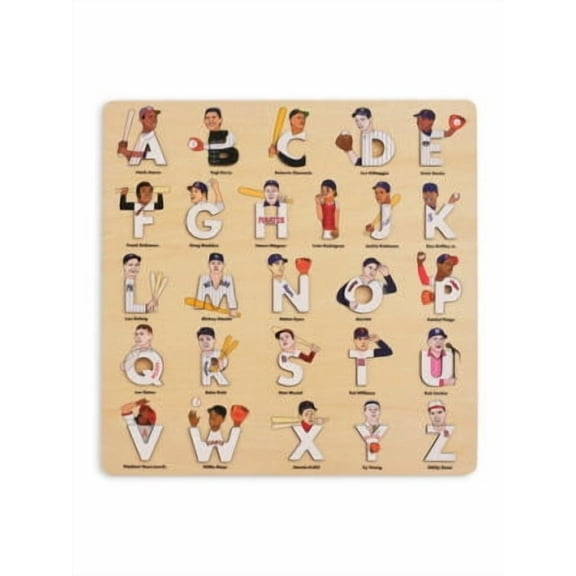 Baseball Legends Wooden Alphabet Puzzle