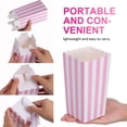 thumbnail image 3 of COMPUKAS 40 Pcs Popcorn Bags Bulk for Parties Movie Nights Decorative Element Popcorn Container Pink White, 3 of 6
