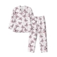 thumbnail image 1 of Fotbe Pink Butterflies (2) Pijama de Hombre con Estampado de Manga Larga, Conjunto de 2 Piezas, Ropa de Dormir Suave y Cómoda con Bolsillos-Large, 1 of 7